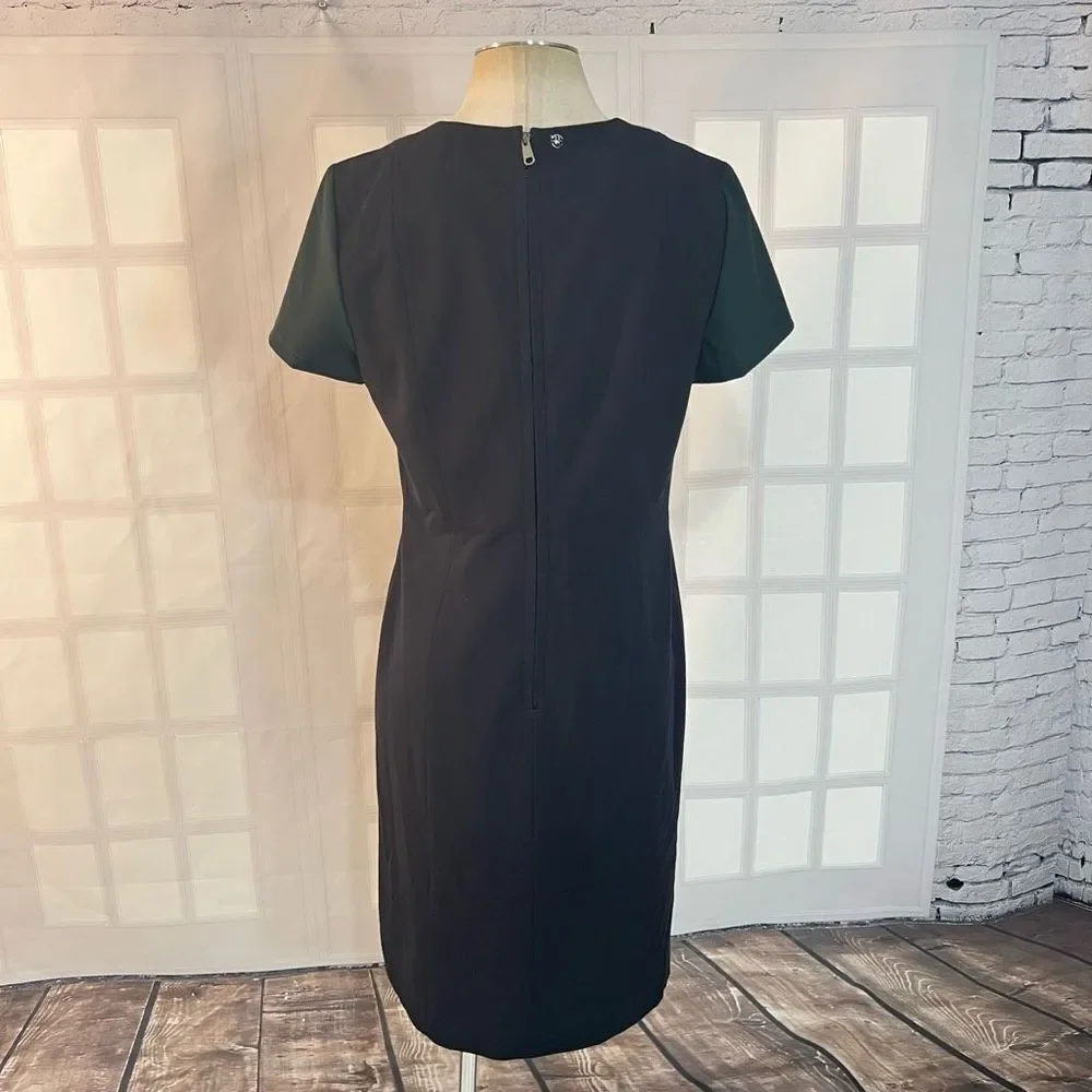 Boss Hugo Boss short sleeve colorblock business professional sheath dress sz 10 - Picture 5 of 11